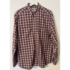 Lacoste Modern Fit Plaid Button Down‎ Long Sleeve Shirt Mens Size 42